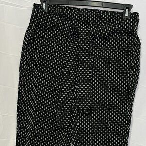 Jules & Leopold Womens Pull On Pant 1X Slim Leg Ankle Length Tie Belt Black